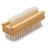 Konex two-sided brush with non-slip wooden grip for secure cleaning.