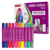 KongJuntzd Hair Chalk 10-Color Kit with glitter for vibrant party looks