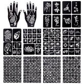 Koogel 281PCS tattoo stencils for face and body art, reusable and durable.