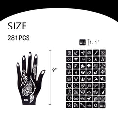 Koogel henna tattoo stencils for weddings and parties enable quick, flawless designs.
