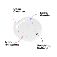 Koope Gel Face Wash close-up on oat amino acids for gentle cleansing.