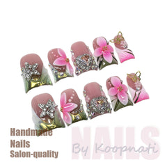 Koopnati plant-based acrylic nails for comfortable daily wear