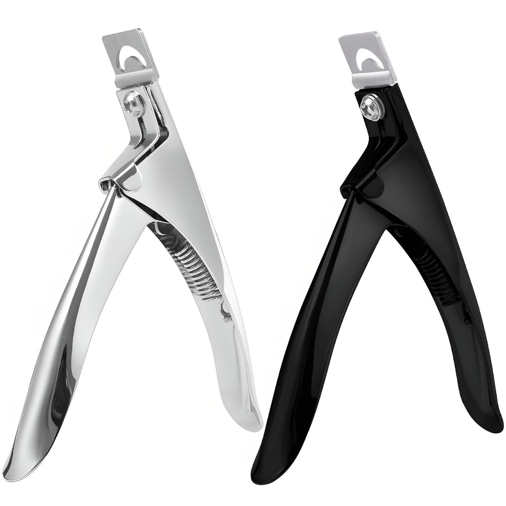 Kootinn 2 pack acrylic nail clippers in black and silver for precise trimming