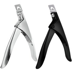 Kootinn 2 pack acrylic nail clippers in black and silver for precise trimming