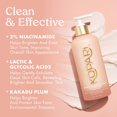 Kopari Brightening Silk Body Cream applied to forearm for hydration
