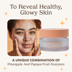 Kopari California Glow Enzyme Scrub ingredient oil droplets highlight skin nourishment