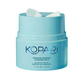 Kopari Ceramide Grinding Cleansing Balm packaging shows hygienic twist-up design for mess-free cleansing.