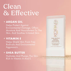 Kopari Pure Protect nourishes skin with shea butter and bisabolol while protecting from sun.