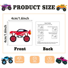 Kopokita Monster Truck Tattoo pattern 04 is pre-cut for quick application.