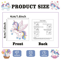 Kopokita unicorn tattoos face-down application for quick transfer.