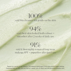 KORA Organics Active Algae Cleansing Balm spatula dip highlights creamy texture.