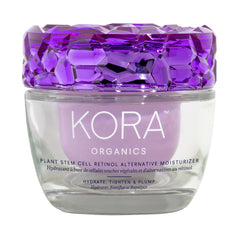 KORA Organics Plant Stem Cell Retinol Alternative Moisturizer bottle for daily hydration.