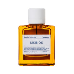 KORRES Sikinos EDP bottle top view, fresh summer energy for everyday wear.