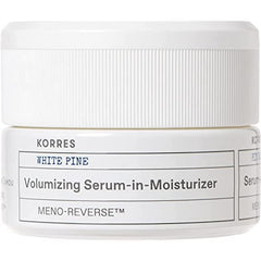 Korres White Pine serum-moisturizer application demonstrates smooth, fast absorption for hydrated skin.