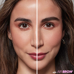 Kosas Air Brow swatches display long-wearing color with natural finish.