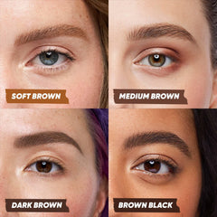 Kosas Brow Pop Nano dark brown swatch for natural shading