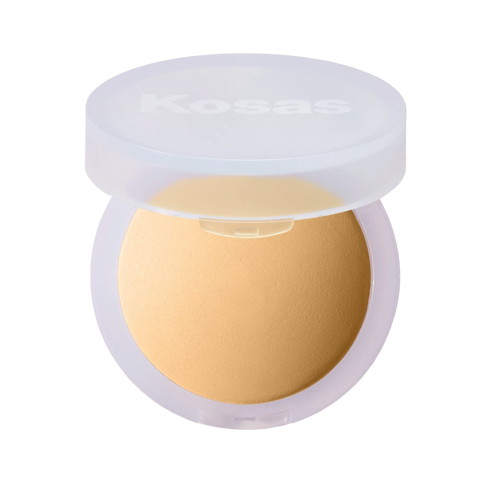 Kosas Cloud Set powder jar close-up with a soft, sheer finish and shine control.