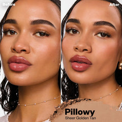 Kosas Cloud Set swatch demonstrates sheer medium tan shade for natural look