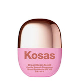 Kosas DreamBeam SPF 40 travel bottle front view for on-the-go makeup prep.