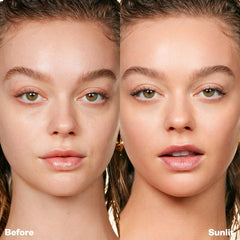 Kosas DreamBeam applied to the face creates a smooth base