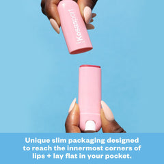 Kosas Lipfuel Hyaluronic Active Sport Lip Balm glide shows creamy, hydrating texture