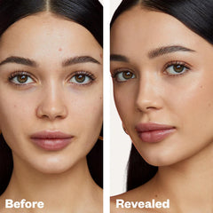 Kosas Revealer fingers application demonstrates easy, breathable coverage
