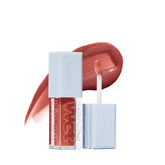 Kosas Wet Lip Oil Gloss bottle close-up highlights hydration and smooth application for daily wear.