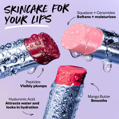 Close-up of Kosas Wet Stick's sheer color on lips.
