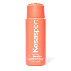 Kosasport Good Body Skin Exfoliating Cleanser bottle ready for a refreshing, spa-like shower.