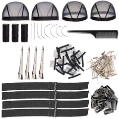 Koskusder wig-cap-dome-mesh-black provides breathable fit for all-day wig wear.
