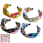 KOVOLITU floral leaves headband wide 7cm offers secure all-day wear.