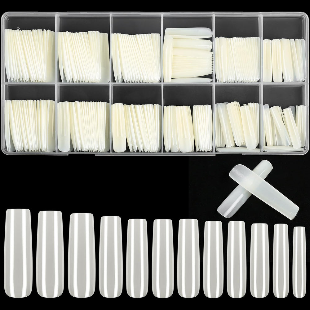 KOXXIAMOQ extra long square nail tips for natural extension.
