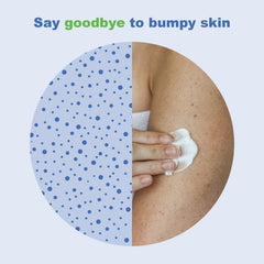 KP Elements exfoliating skin cream texture close-up shows creamy, non-greasy finish