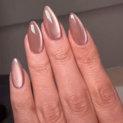 KQueenest glitter press-on nails in medium stiletto with vibrant sparkle