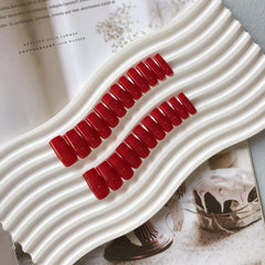 KQueenest red press on nails 24pcs packaging shows convenient salon-free option.