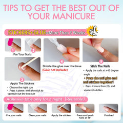 KQueenest short glossy brown press-on nails for quick, stylish manicure