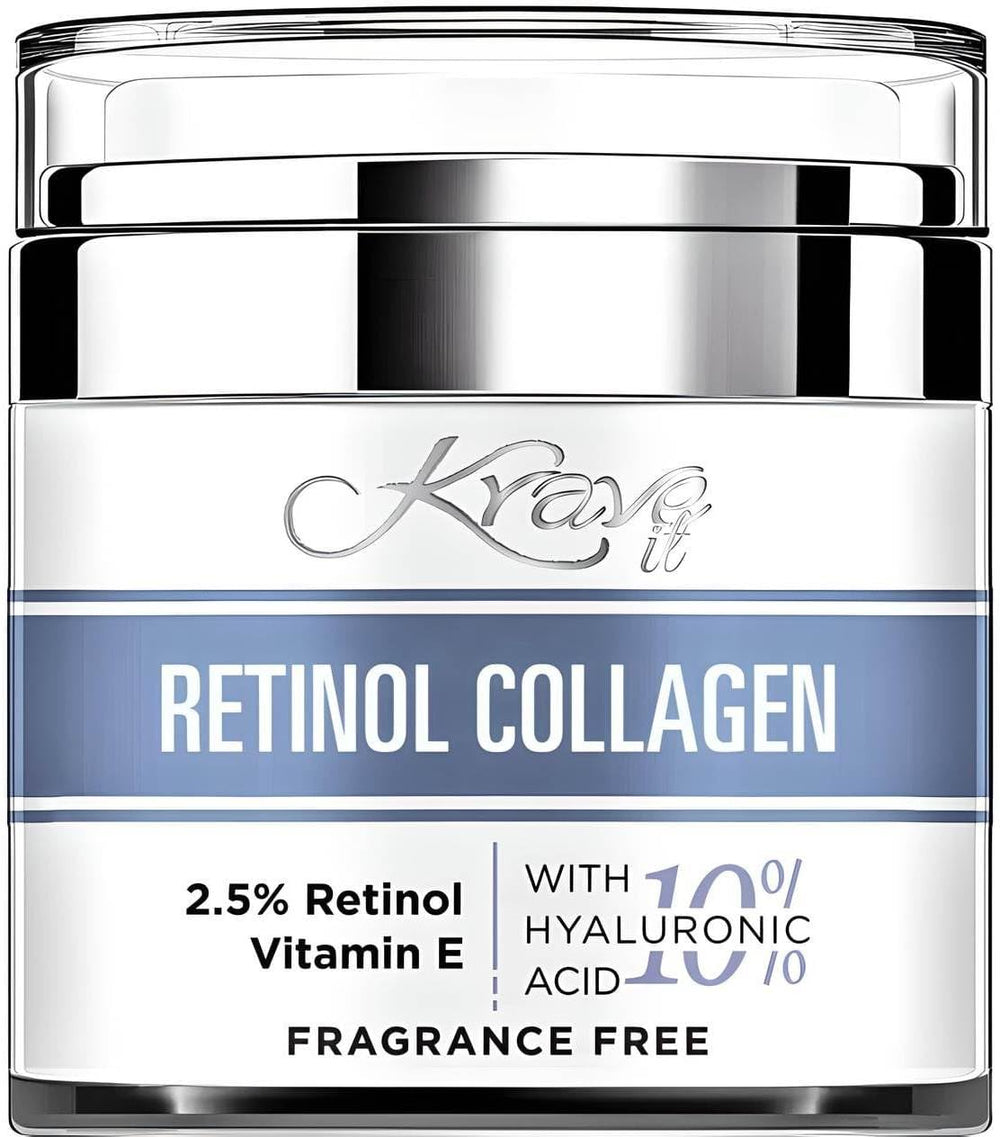 KRAVE IT Crème Visage Jour Nuit Retinol 2.5% réduit les rides et raffermit.