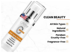 KRAVE IT vitamin C serum with hyaluronic acid dropper for deep hydration.