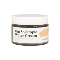 KraveBeauty Oat So Simple Water Cream jar closeup showing lightweight hydration for calm skin.