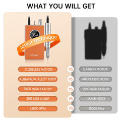 Kredioo Nail Drill LCD display shows speed and battery at a glance.