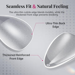 Krofaue Almond Nail Tips clear full-cover design for seamless overlays