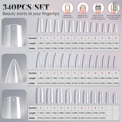 krofaue clear stiletto nail tips for bold designs