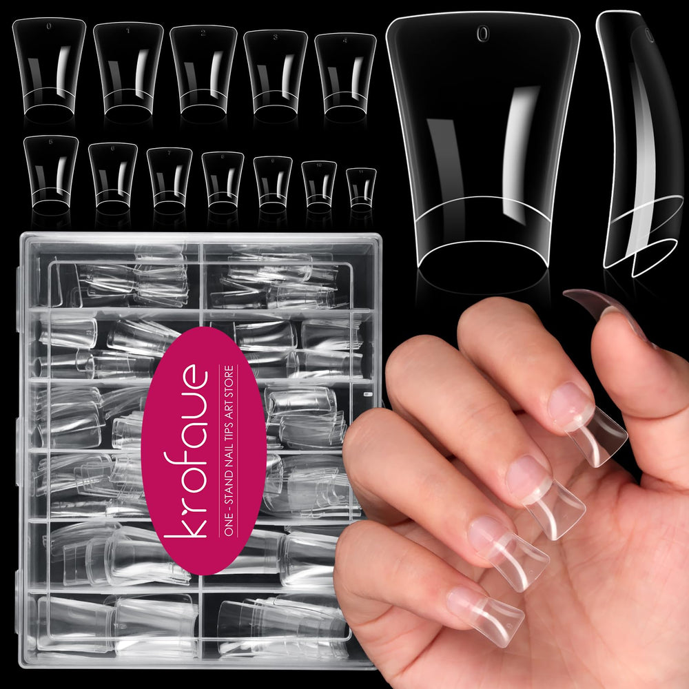krofaue Duck Nail Tips clear duck-feet closeup for a durable DIY manicure