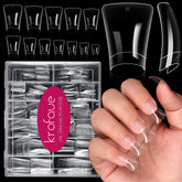 krofaue Duck Nail Tips clear duck-feet closeup for a durable DIY manicure