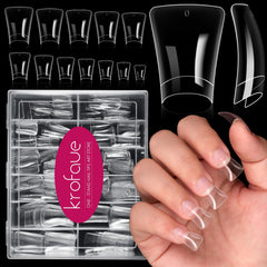 krofaue Duck Nail Tips clear duck-feet closeup for a durable DIY manicure