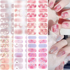 KRTBKR cherry blossom gel nail wrap for elegant nails that last.