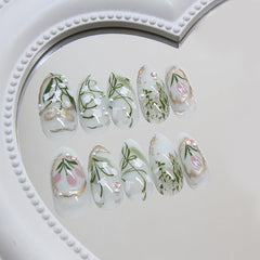 KRTBKR 3D pearl rhinestones add subtle sparkle for special occasions.