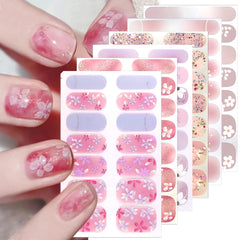 KRTBKR spring flower nail strips for a fresh manicure with long-lasting color.