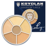 Kryolan Concealer Circle No.0 six-shade palette for versatile color correction and full coverage.