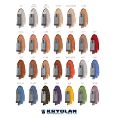 Blended skin tone with Kryolan TV Paint Stick 626C for seamless look.